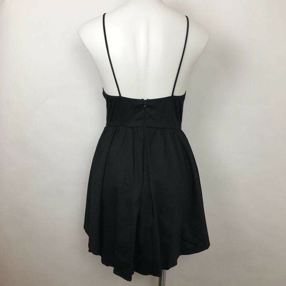Lulus Ruffle Layer Sheath Dress Black Mini Sz M - Picture 3 of 6